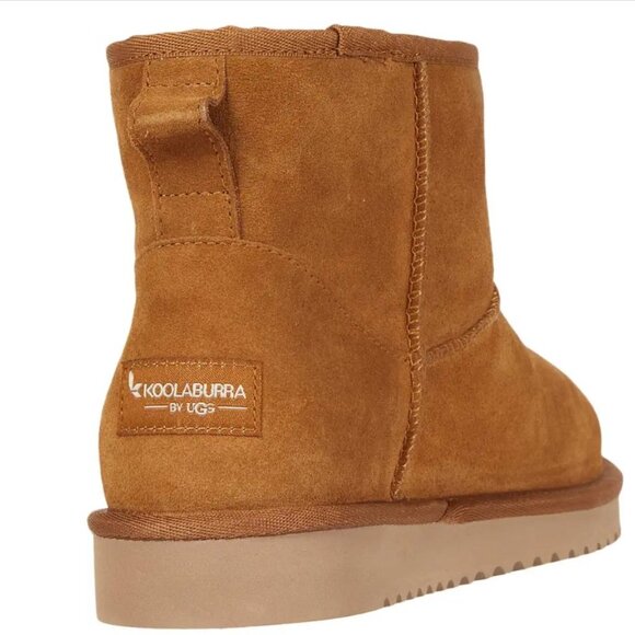 KOOLABURRA BY UGG KOOLA SHORT CHESTNUT SUEDE SHEEPSKIN WOMEN'S BOOTS SIZE US 6 - Picture 2 of 9